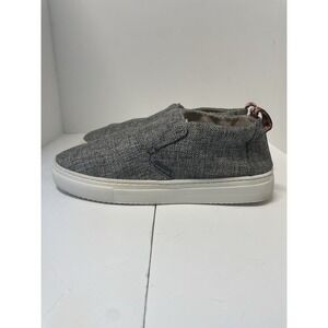 Peyton Hey Dude Linen Gray Black shoes size 8 sneakers slip‎ ons women's Comfort
